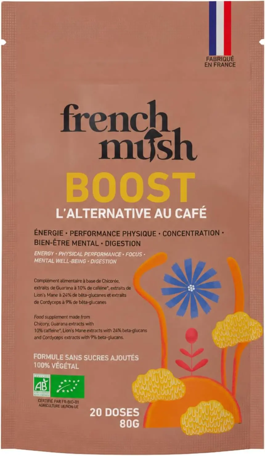 Boisson alternative au café bio Lion's Mane et Cordyceps French Mush