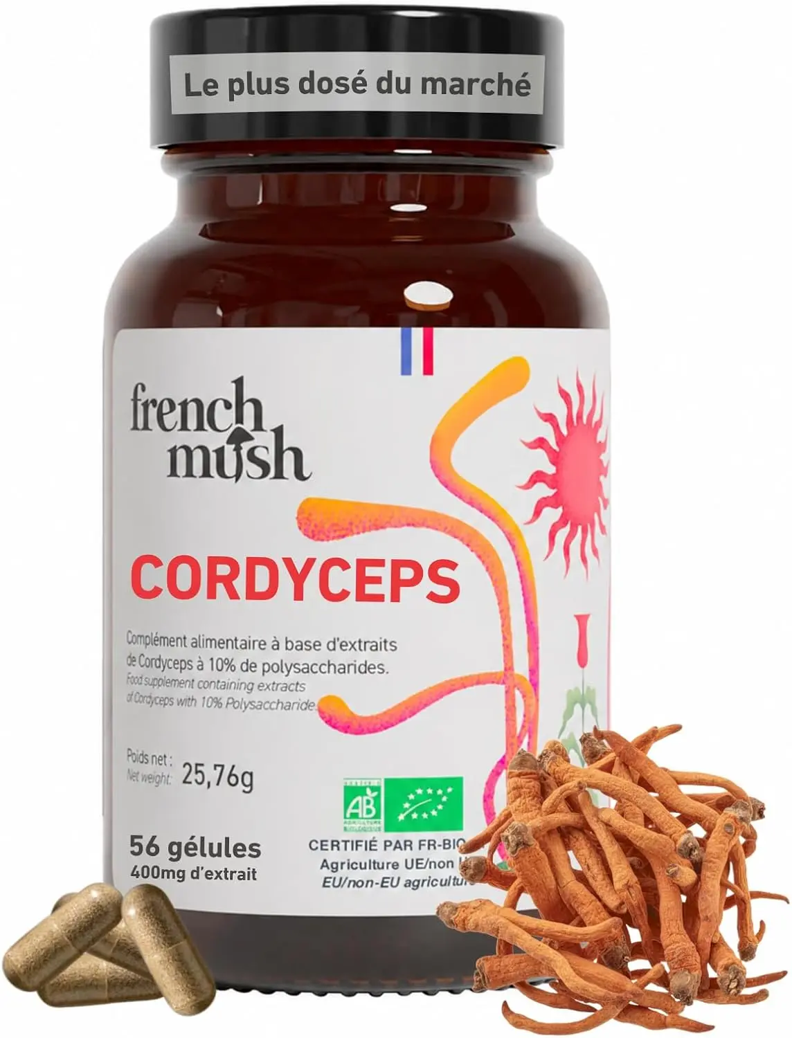 Cordyceps French Mush gélules corps fructifère bio