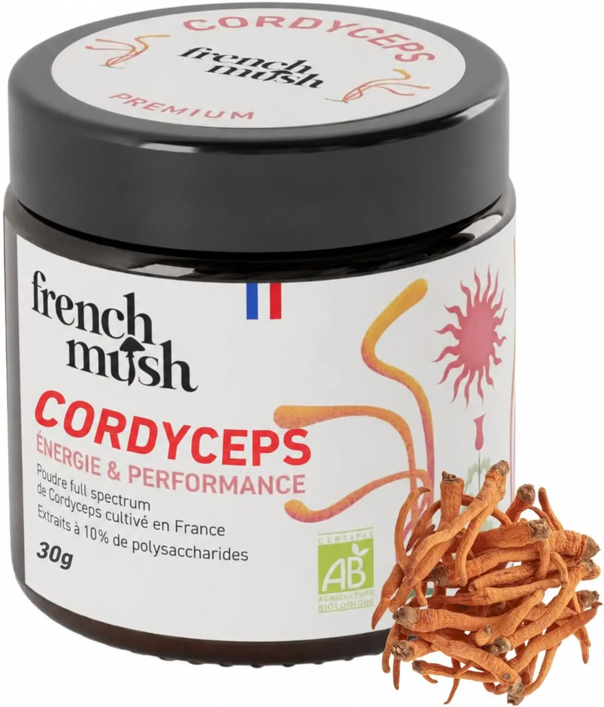 Poudre d'extrait de Cordyceps bio French Mush pour l'énergie