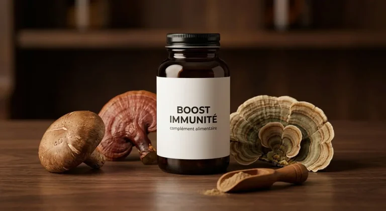 Champignons immunité — Shiitaké, Reishi et Trametes en extrait