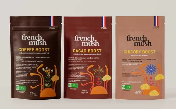 French Mush BOOST avis - trio aux champignons adaptogènes Pack Boost French Mush aux champignons adaptogènes