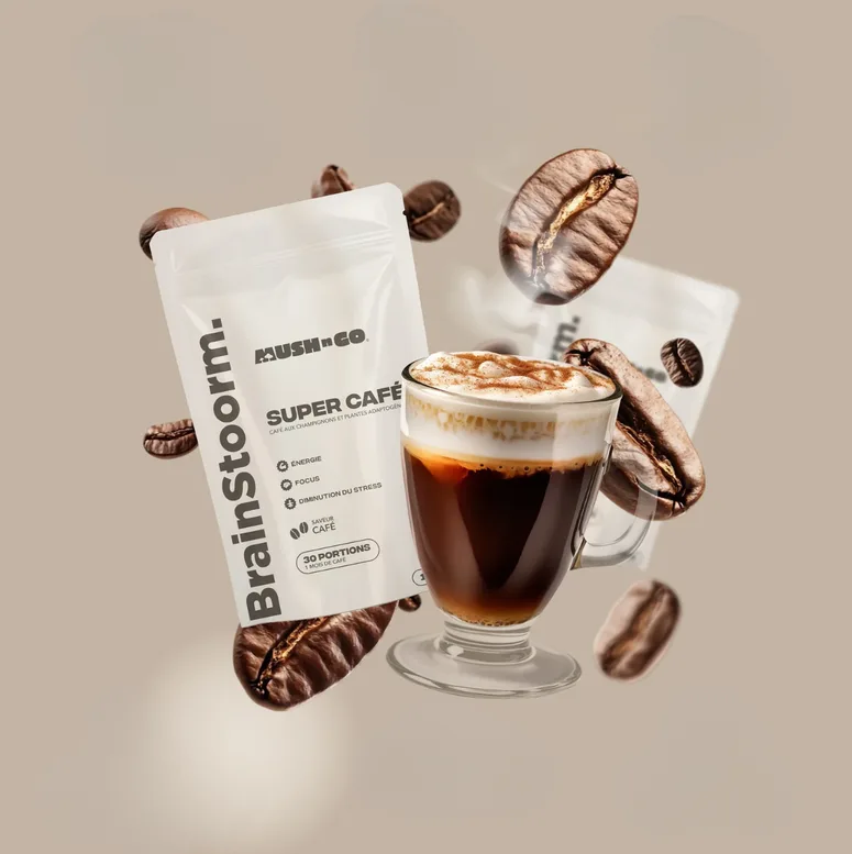 Café aux champignons adaptogènes Brainstoorm MushNGo