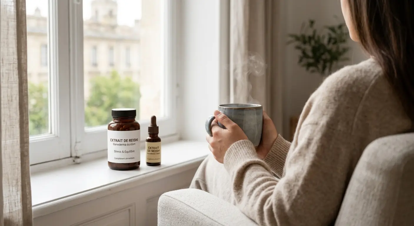 meilleur champignon contre le stress : rituel pause stress tisane