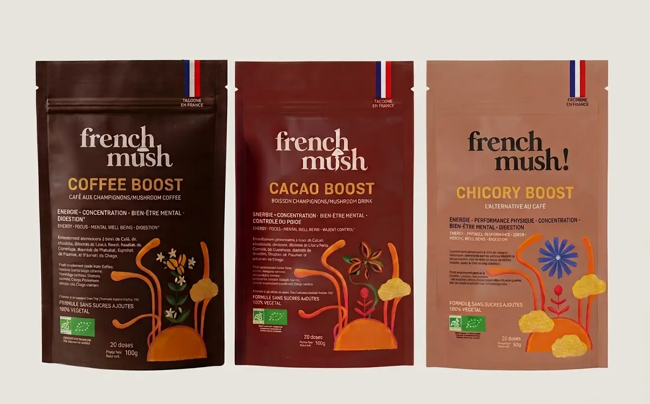 Pack Trio French Mush Boost : Coffee, Cacao et Chicory