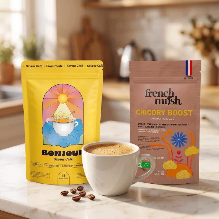 French Mush vs Bonjour Drink : comparatif des deux cafés aux champignons