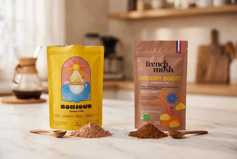 Dosage comparé French Mush Boost vs Bonjour Drink