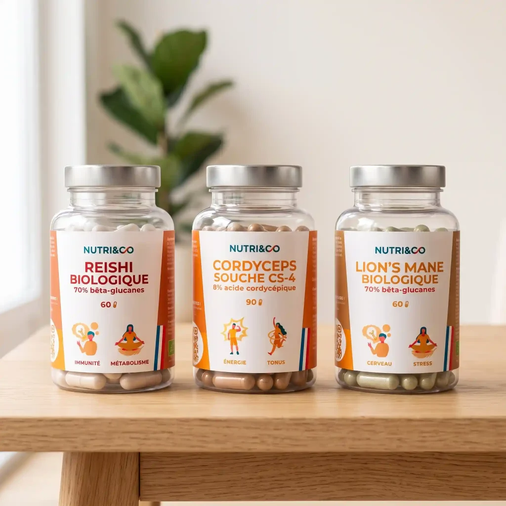Gamme de champignons Nutri&Co : notre avis sur Cordyceps, Reishi et Lion's Mane