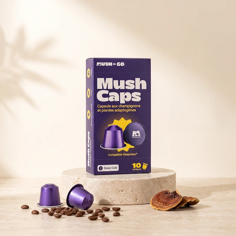 Boîte de capsules de café aux champignons Mush Caps MushNGo