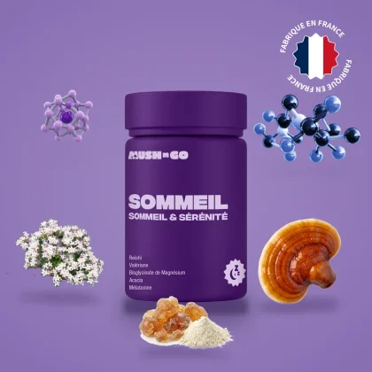 Complexe sommeil au Reishi, valériane et mélatonine Mush N Go